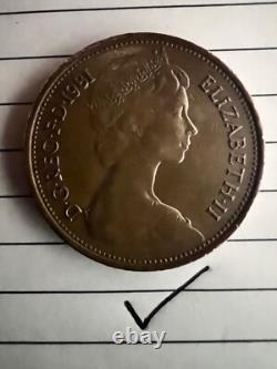 Monnaie 1 penny et 1p Nouveau penny de 1971 extrêmement rare