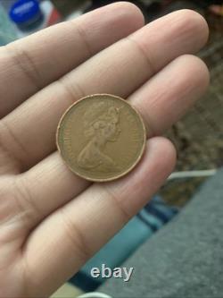 Monnaie 2 pence 1971 extrêmement RARE, pièce précieuse, pièce de collection 2p Royaume-Uni