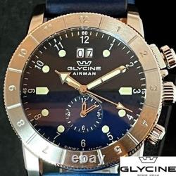 Montre Glycine Blue pour homme, neuve et extrêmement rare