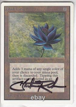 Mtg Black Lotus Unlimited Extrêmement Rare Signé Original 1993