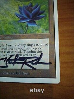 Mtg Black Lotus Unlimited Extrêmement Rare Signé Original 1993