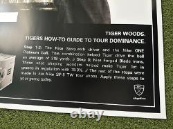 NIKE TIGER WOODS Affiche de publicité de la boutique officielle des professionnels NOUVELLE. Extrêmement rare