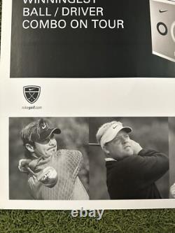 NIKE TIGER WOODS Affiche de publicité de la boutique officielle des professionnels NOUVELLE. Extrêmement rare