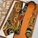 Nouveau Foulard Cravate Authentique Hermes Imprimé Baroque Extremement Rare Années 90