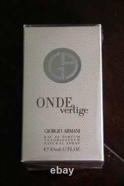 Neuf et scellé Giorgio Armani ONDE Vertige EDP 50 ml extrêmement rare, discontinué