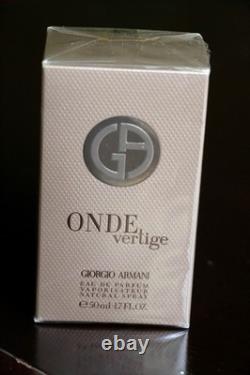 Neuf et scellé Giorgio Armani ONDE Vertige EDP 50 ml extrêmement rare, discontinué
