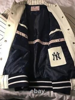 New York Yankees Veste En Cuir Taille 3x Jh Design Extrêmement Rare Collectible