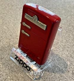 Nouveau 03 Briquet ZIPPO Extrêmement Rare ZIPPO Rétro Réfrigérateur/Congélateur Rouge vif