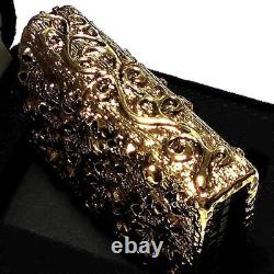 Nouveau Briquet Zippo Armor doré avec étui en métal de réservoir de char et motif de crâne extrêmement rare du Japon.
