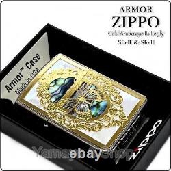 Nouveau briquet Zippo Armor Butterfly Shell Combination extrêmement rare du Japon