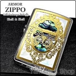 Nouveau briquet Zippo Armor Butterfly Shell Combination extrêmement rare du Japon