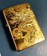Nouveau Briquet Zippo Armor Gold Rising Dragon Sanskrit Extrêmement Rare Du Japon.