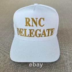 Nouveau chapeau de délégué RNC Donald Trump EXTREMEMENT RARE 2024, officiel Cali Fame MAGA