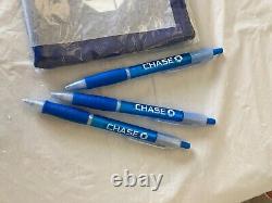 Nouveau sac de dépôt authentique de la CHASE BANK! 3 stylos Chase inclus! Extrêmement rare