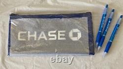 Nouveau sac de dépôt authentique de la CHASE BANK! 3 stylos Chase inclus! Extrêmement rare