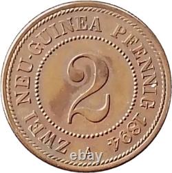 Nouvelle-Guinée allemande KM# 2 2 Pfennig 1894. Extrêmement rare. Colonie allemande