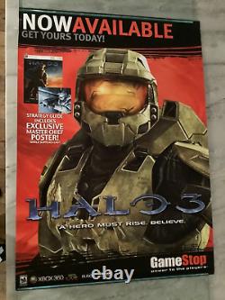 Nouvelle affiche promotionnelle extrêmement rare de Halo 3 en magasin Xbox Microsoft Master Chief