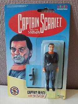 Nouvelle carte extrêmement rare de 1994 du Capitaine Black Spy de la série Captain Scarlet 3,75 pouces.