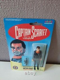 Nouvelle carte extrêmement rare de 1994 du Capitaine Black Spy de la série Captain Scarlet 3,75 pouces.