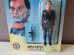 Nouvelle carte extrêmement rare de 1994 du Capitaine Black Spy de la série Captain Scarlet 3,75 pouces.