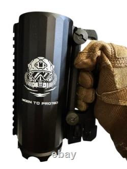 Nouvelle tasse en aluminium noir avec frein de bouche tactique Thick-Head Navy SEAL extrêmement rare