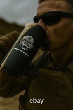 Nouvelle tasse en aluminium noir avec frein de bouche tactique Thick-Head Navy SEAL extrêmement rare