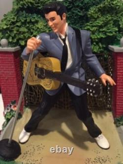 ORNEMENT EN VERRE DOME LARGE ELVIS LOVE ME TENDER TRÈS RARE PRESQUE COMME NEUF