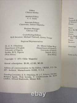 Okike Un Journal Africain De Nouvelle Écriture Numéro 6 Poche EXTREMEMENT RARE