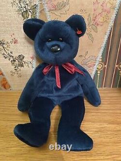 Ours de collection extrêmement rare Ty Beanie New Faced JADE Bear 1st GEN