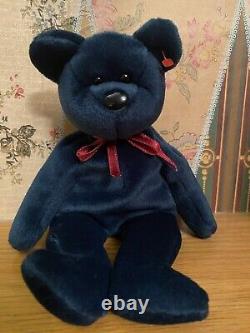 Ours de collection extrêmement rare Ty Beanie New Faced JADE Bear 1st GEN