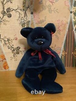 Ours de collection extrêmement rare Ty Beanie New Faced JADE Bear 1st GEN