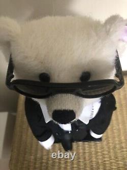 Ours en peluche Steiff Karl Lagerfeld extrêmement rare recherché en parfait état