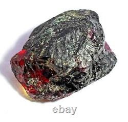 Painite rouge brun extrêmement rare non chauffé brut de facette 173,50 Ct certifié Mogok