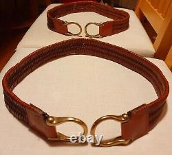 Paire de nouettes de rideau en cuir Mulberry Home extrêmement rare, neuves, jamais utilisées