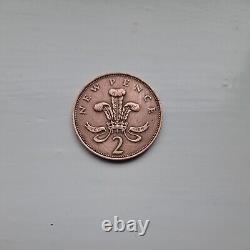 Penny britannique 2P New Pence de 1971, pièce de 2p extrêmement rare