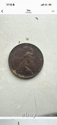 Pièce de 1 penny en nouveaux pence extrêmement rare, rare pièce d’un penny de 1971, valeur rare