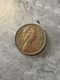 Pièce de 1980 de New Pence extrêmement rare