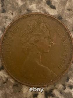 Pièce de 2 nouveaux pence de 1971, objet de collection extrêmement rare et précieux