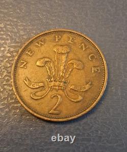 Pièce de 2 nouveaux pence de 1971, objet de collection extrêmement rare et précieux