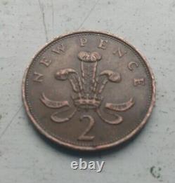 Pièce de 2 pence 1980 extrêmement rare pour collection