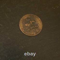Pièce de 2 pence New Pence de 1971 (EXTRÊMEMENT RARE) Argent britannique