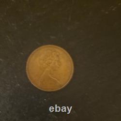 Pièce de 2 pence New Pence de 1971 (EXTRÊMEMENT RARE) Argent britannique