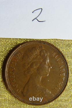 Pièce de 2 pence New Pence de 1971 (EXTRÊMEMENT RARE) Monnaie britannique 'Pièce d'erreur de frappe RARE