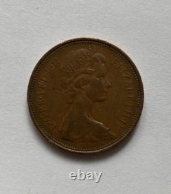 Pièce de 2 pence Nouvelle Pence 1971 (extrêmement rare) Argent britannique
