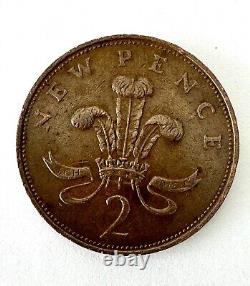 Pièce de 2 pence britannique de 1971 extrêmement rare