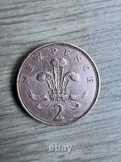 Pièce de 2 pence de 1971 (TRÈS RARE) Monnaie britannique