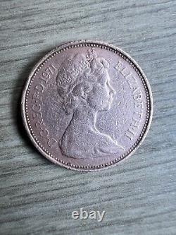 Pièce de 2 pence de 1971 (TRÈS RARE) Monnaie britannique