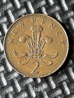 Pièce de 2 pence de 1971 en nouvelle pence, extrêmement rare