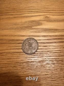 Pièce de 2 pence de 1971, extrêmement rare et précieuse pièce de collection