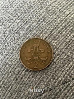 Pièce de 2 pence de 1971 (extrêmement rare) objet de collection de monnaie britannique